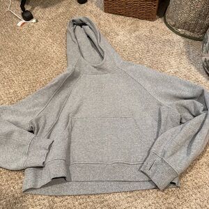Lululemon Scuba Gray Embroidered Hoodie Sweatshirt